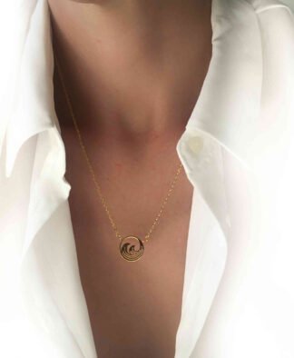 collier pendentif vague surf