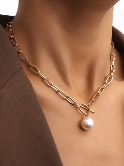 Collier chaine a grosses mailles ovales