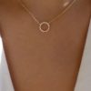 collier cercle strass