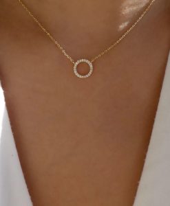 collier cercle strass