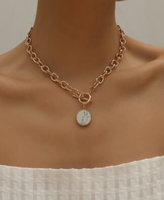 Collier original chaine grosse maille