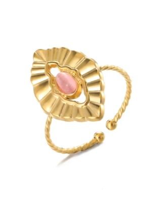 Bague boheme chic pierre rose