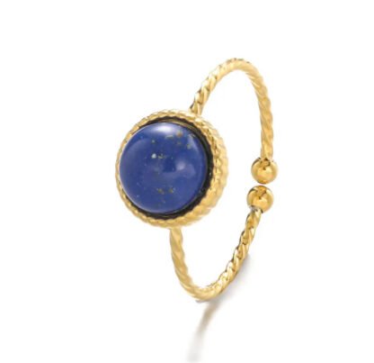 Bague pierre bleue tendance