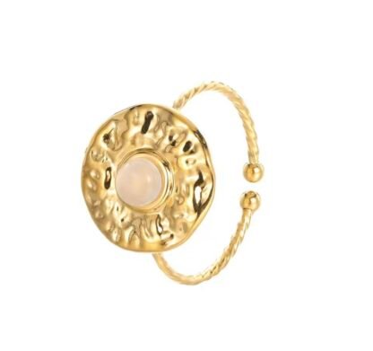 Bague tendance- Bague Boheme plaque or
