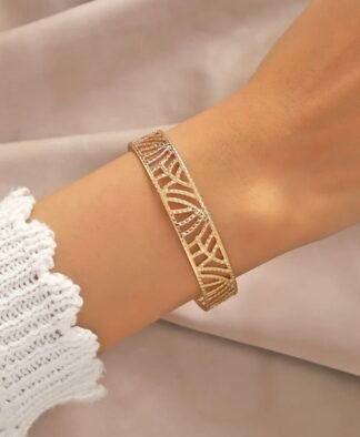 bracelet jonc dore tendance