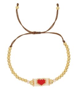bracelet coeur perles miyuki